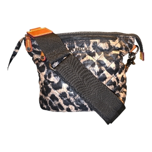 MZ Wallace Metro Quilted Animal Print Crossbody Bag with Matching Pouch EUC - Picture 2 of 10